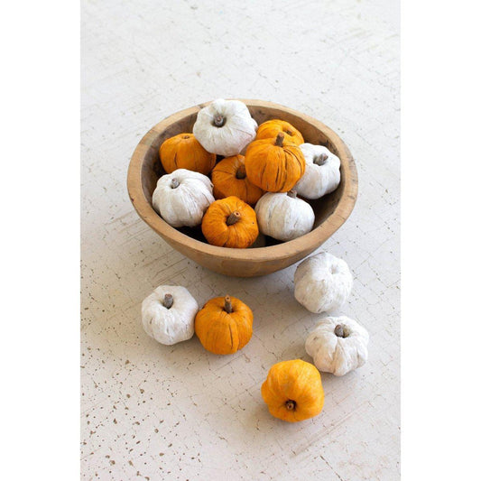 Kalalou - BAG OF FIFTEEN DRIED MINIATURE FAUX PUMPKINS - WHITE - NSBE1025 - NSBE1025 - Kalalou - $191.95