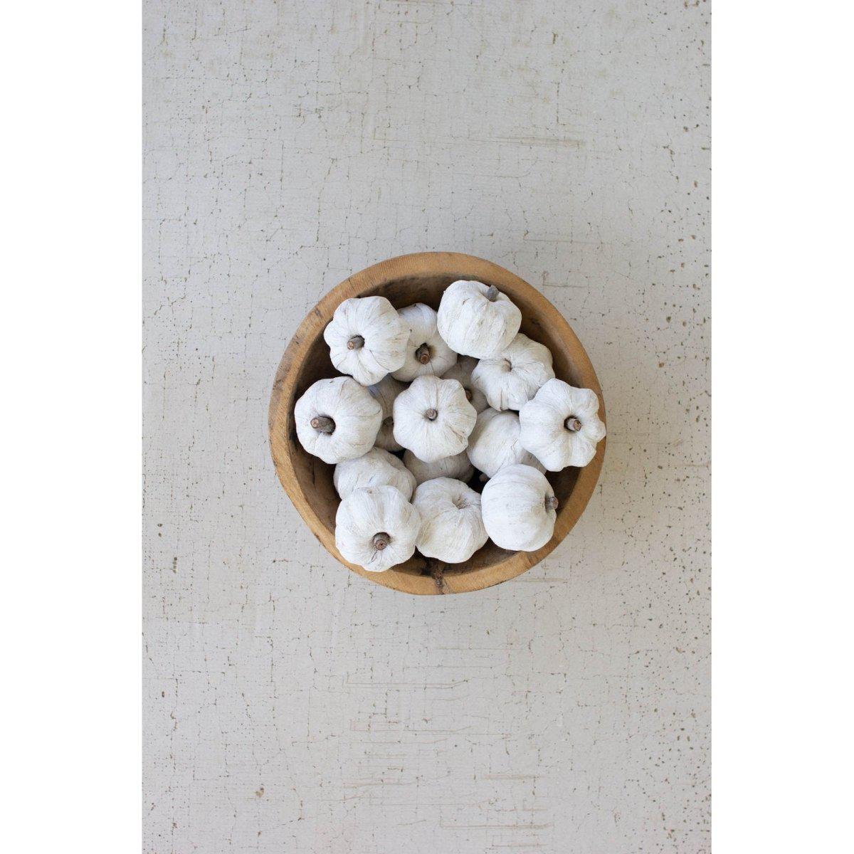 Kalalou - BAG OF FIFTEEN DRIED MINIATURE FAUX PUMPKINS - WHITE - NSBE1025 - NSBE1025 - Kalalou - $191.95
