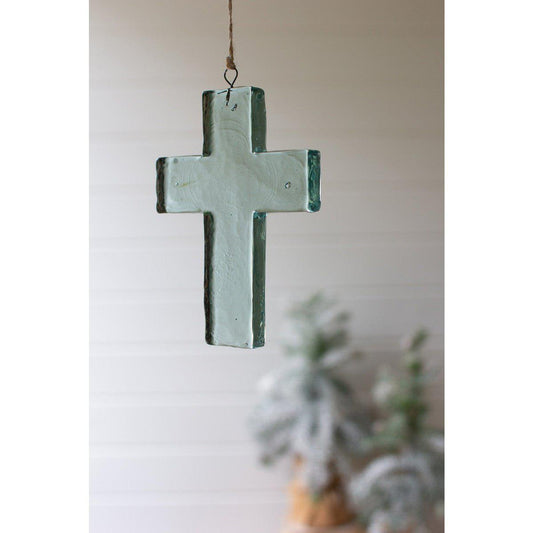 Kalalou - GLASS CROSS SUN CATCHER ORNAMENT - PAQ1045-EA - PAQ1045-EA - Kalalou - $35.00