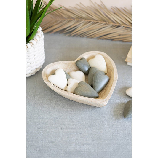 Kalalou - HAND CARVED WOODEN HEART BOWL - CMH1021 - CMH1021 - Kalalou - $37.95