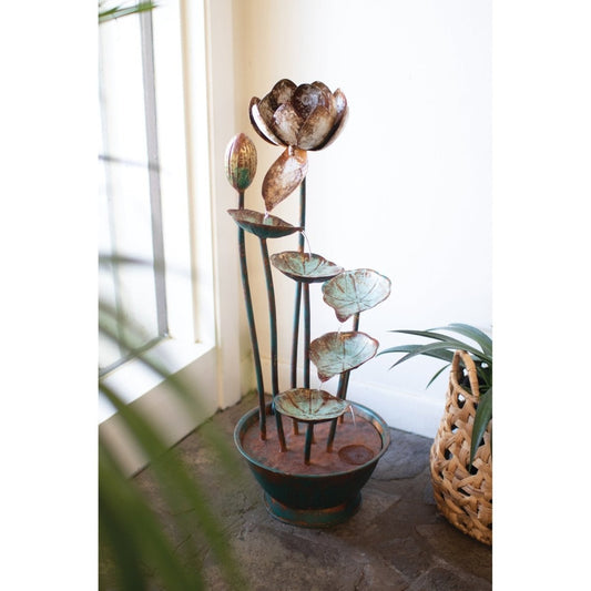 Kalalou - LILY PADS METAL FOUNTAIN - CHE1423 - CHE1423 - Kalalou - $237.95