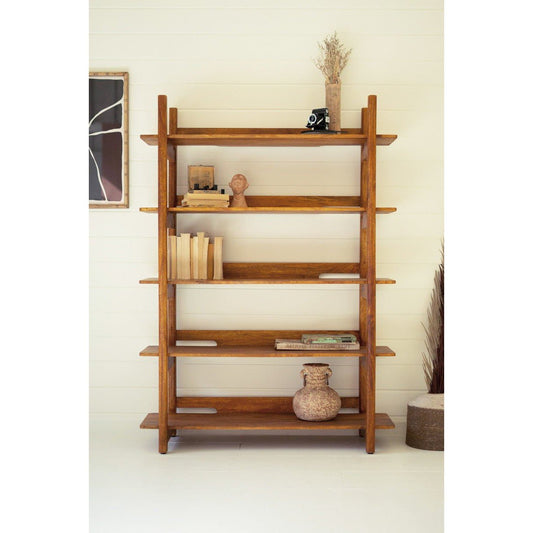 Kalalou - Mango Wood Bookshelf With Teak Finish - NRAH1026 - Kalalou - $1349.95