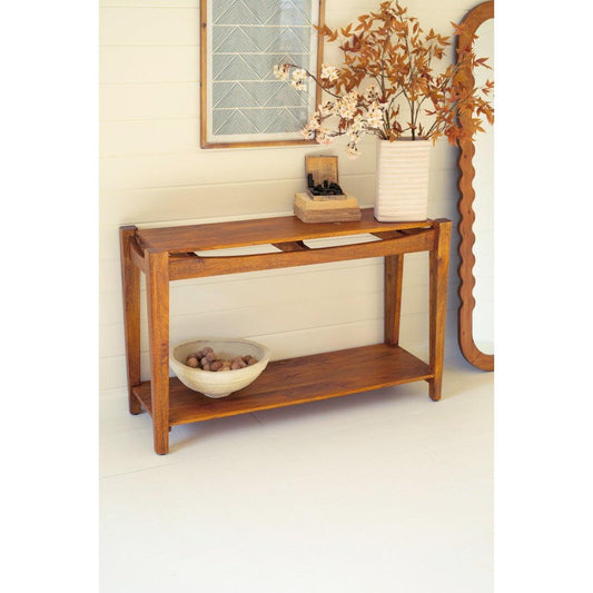 Kalalou - Mango Wood Console Table With Teak Finish - NRAH1029 - Kalalou - $697.95