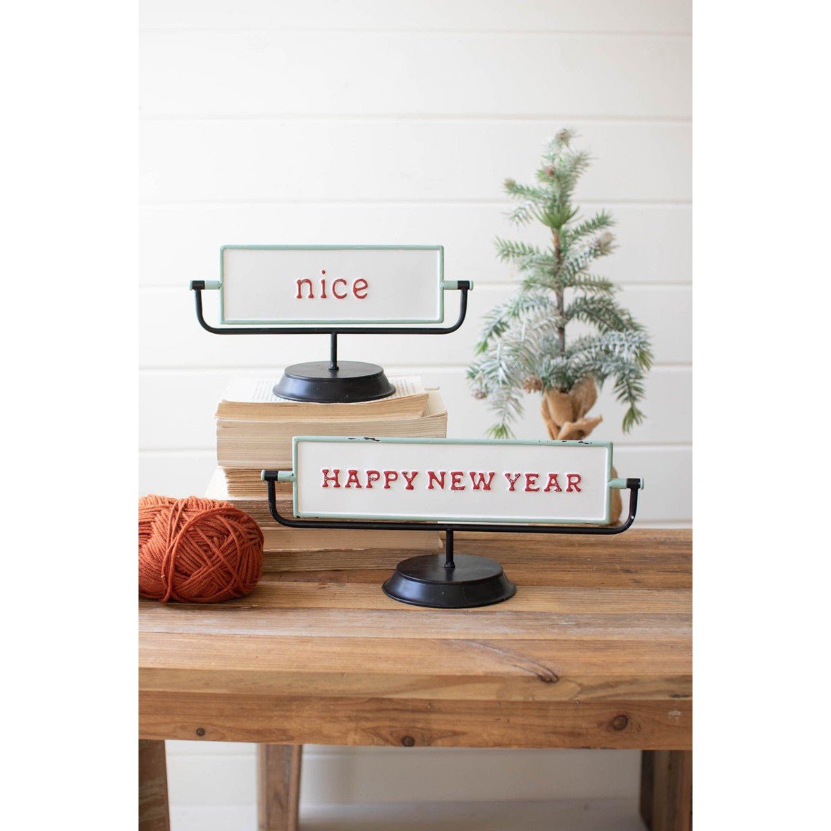 Kalalou merry christmas and happy new years flip sign - CHYK1368 - CHYK1368 - Kalalou - $43.95