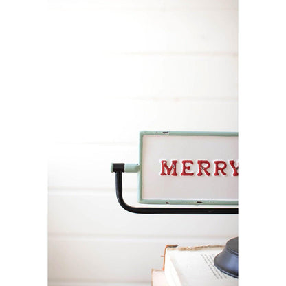 Kalalou merry christmas and happy new years flip sign - CHYK1368 - CHYK1368 - Kalalou - $43.95