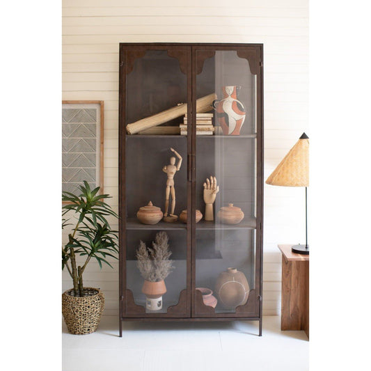 Kalalou - Metal And Glass Cabinet - CLL2647 - Kalalou - $1649.95