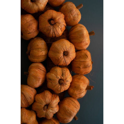 Kalalou orange faux pumpkin wreath - NSBE1038 - NSBE1038 - Kalalou - $57.95