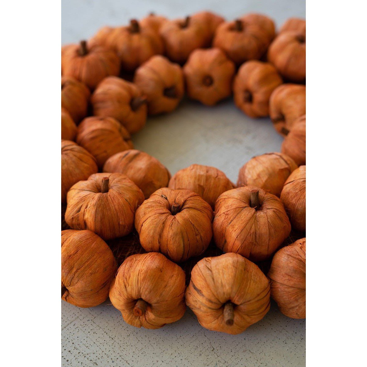 Kalalou orange faux pumpkin wreath - NSBE1038 - NSBE1038 - Kalalou - $57.95