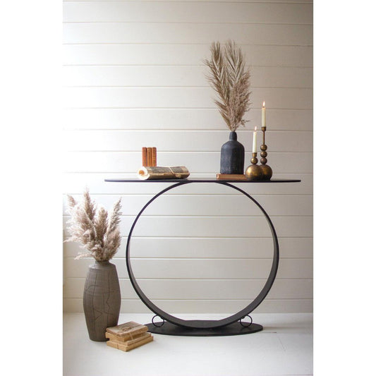 Kalalou - Oval Metal Console Table - CLL2690 - Kalalou - $688.00