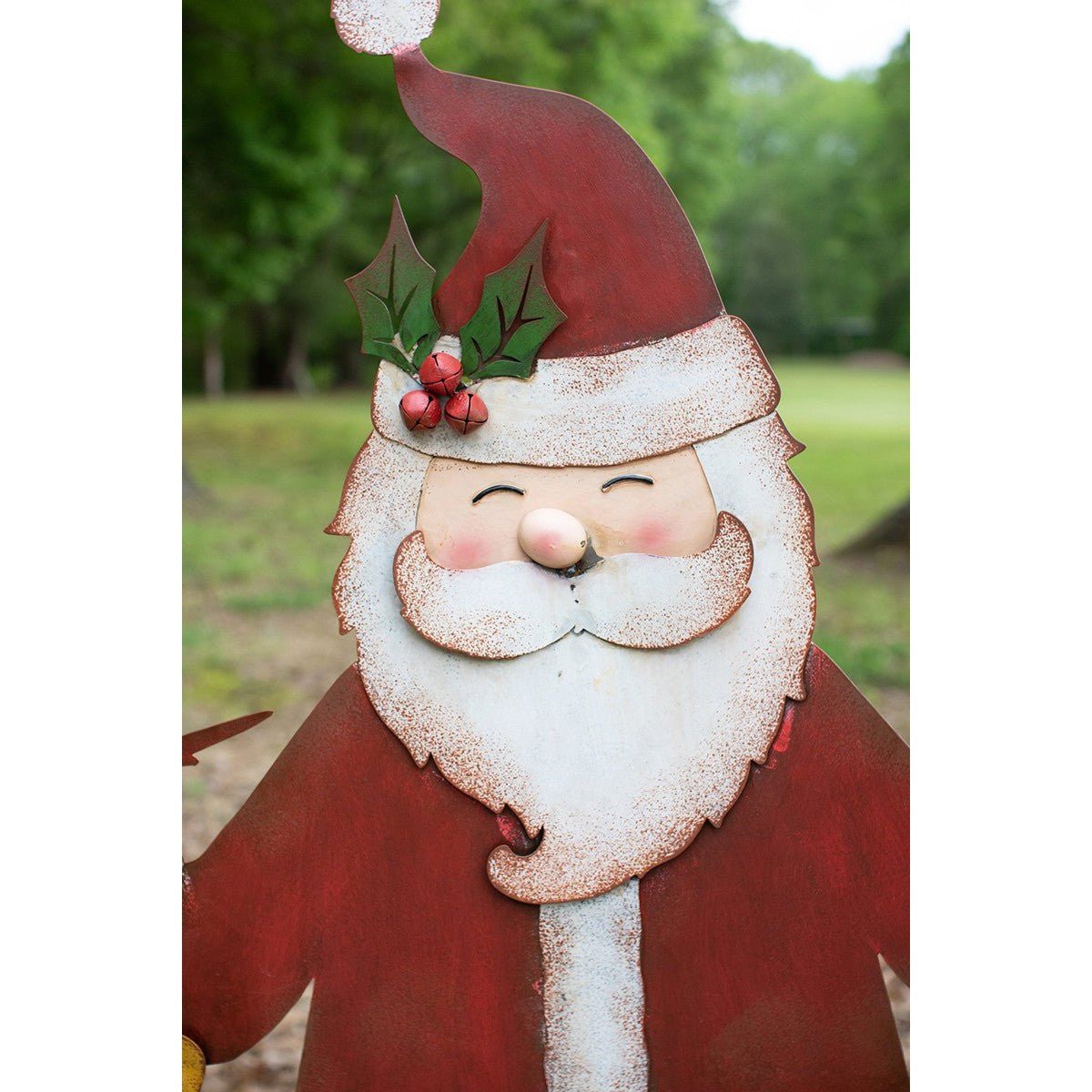 Kalalou painted metal welcome santa yard art - CZG1435 - CZG1435 - Kalalou - $197.95