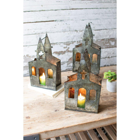 Kalalou recycled metal church luminary Set of 6 - A6107 - A6107 - Kalalou - $143.95