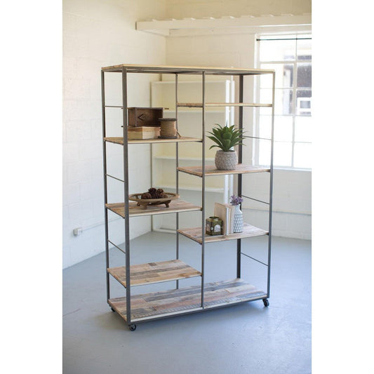 Kalalou - Recycled Wood And Metal Adjustable Shelving Unit - CQ7451 - Kalalou - $888.00