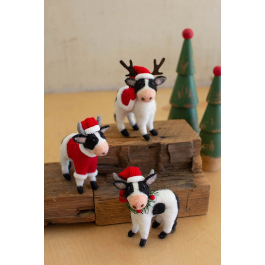 Kalalou set of three felt christmas cows - CHB2341 - CHB2341 - Kalalou - $43.95