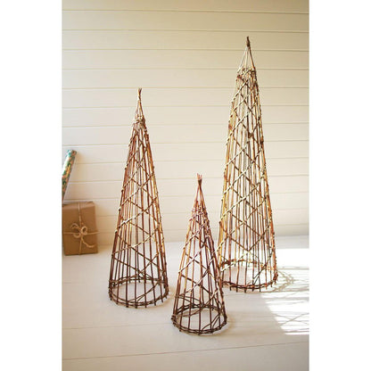 Kalalou set of three nesting twig christmas trees - CLAN1112 - CLAN1112 - Kalalou - $97.95