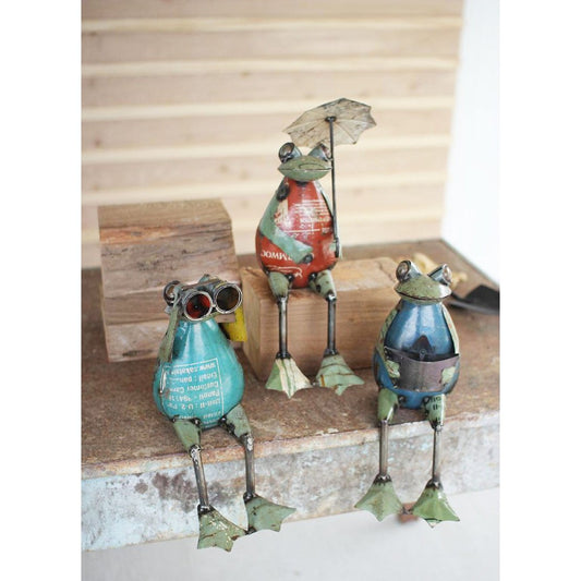 Kalalou - SET OF THREE RECYCLED IRON FROGS - NTM1150 - NTM1150 - Kalalou - $143.95