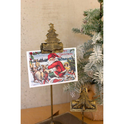 Kalalou set of two christmas tree card clips on stands - CLL2759 - CLL2759 - Kalalou - $37.95