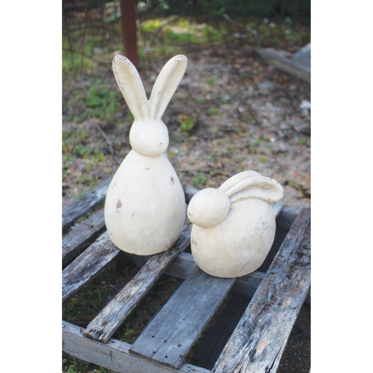Kalalou - SET OF TWO RABBIT SCULPTURES - CHE1270 - CHE1270 - Kalalou - $137.95