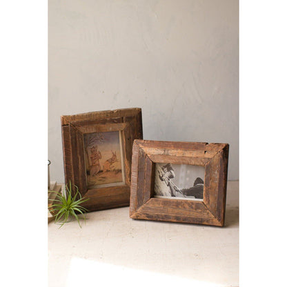 Kalalou - SET OF TWO RECYCLED WOODEN PHOTO FRAMES - NMCC1044 - NMCC1044 - Kalalou - $65.95