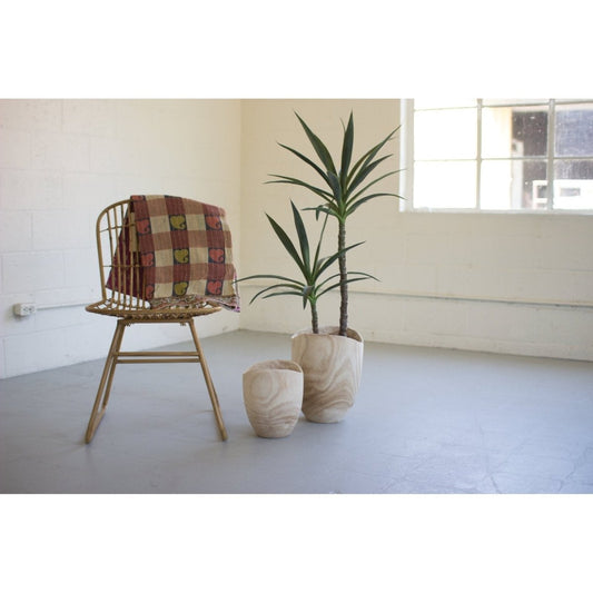 Kalalou - SET OF TWO TALL HAND-CARVED WOODEN URNS - CFAN1001 - CFAN1001 - Kalalou - $157.95