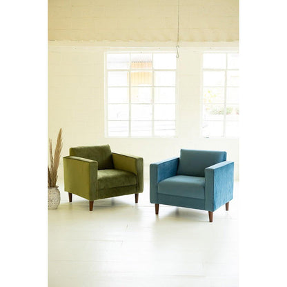 Kalalou - Velvet Club Chair - Avocado - MD1011 - Kalalou - $989.95