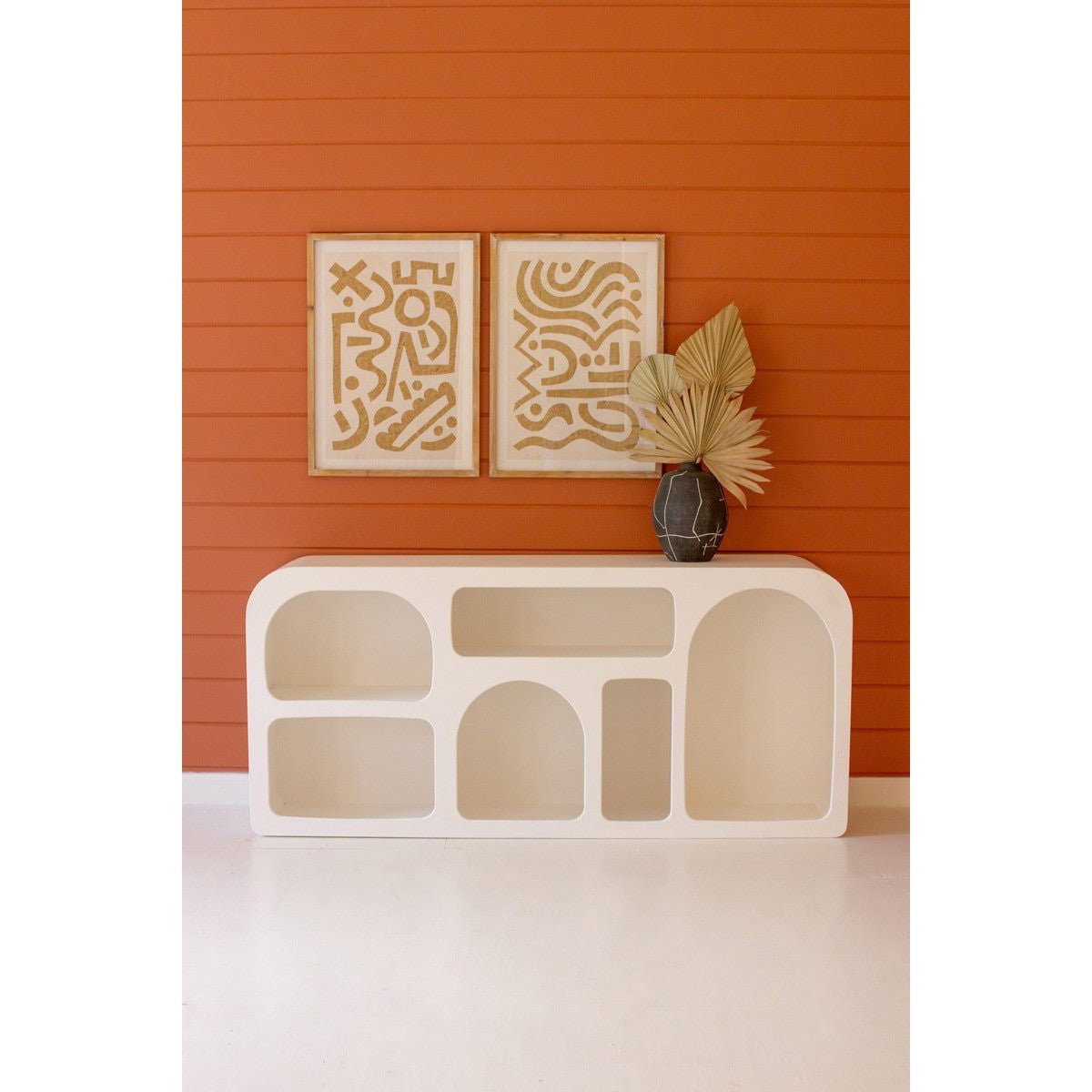 Kalalou - White Wood Console Table - CHH1427 - Kalalou - $999.00