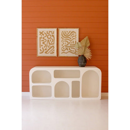 Kalalou - White Wood Console Table - CHH1427 - Kalalou - $999.00