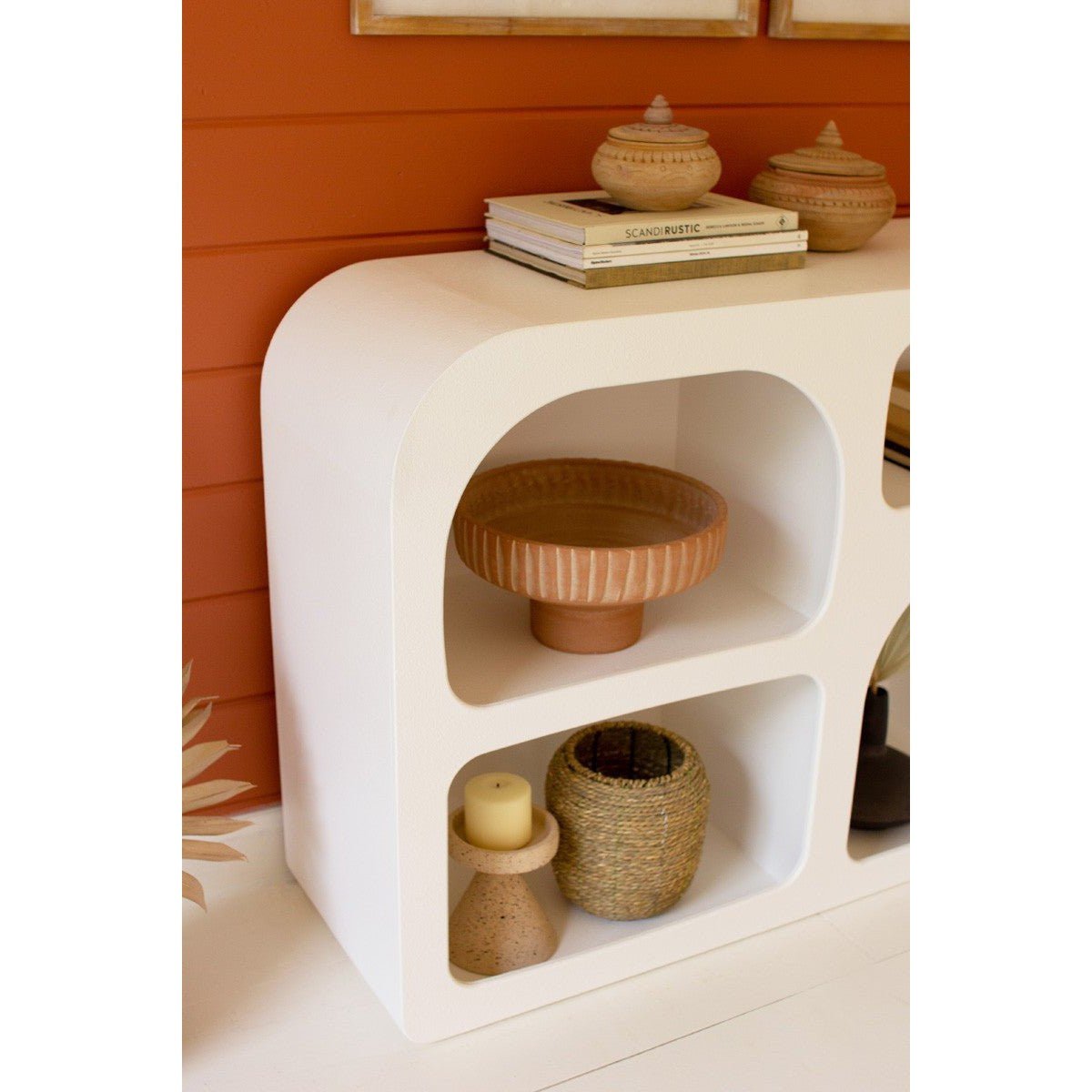 Kalalou - White Wood Console Table - CHH1427 - Kalalou - $999.00