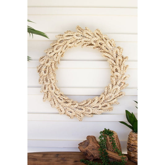 Kalalou - WOVEN SEAGRASS ROPE WREATH - CLAN1113 - CLAN1113 - Kalalou - $43.88