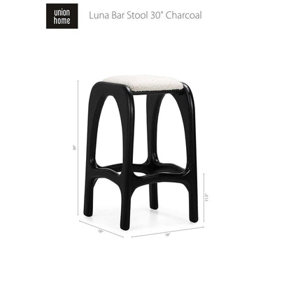 Luna Bar Stool 30" - Charcoal - Union Home - DIN00285 - Union Home Furniture - $646.00
