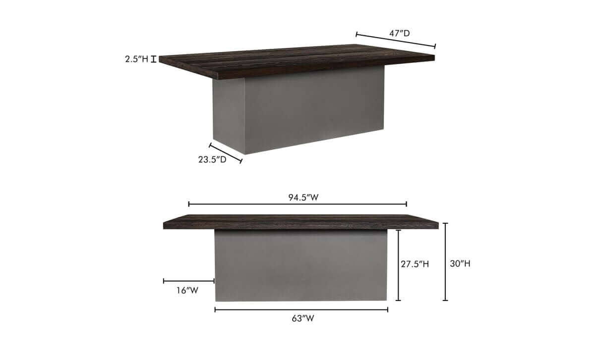 Moes home Kaia Dining Table - BQ-1030-25 - BQ-1030-25-0 - Moe's Home - $3779.00