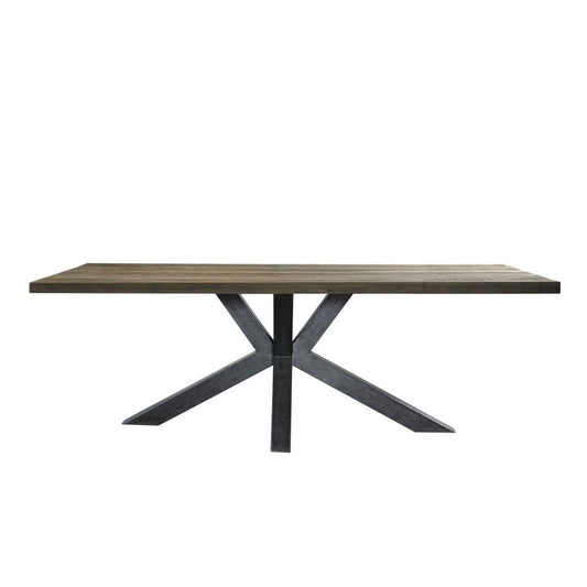 Padmas Plantation Arena Industrial Rectangle Reclaimed Teak Dining Table 98" Brown - ARE13-98.5 - Padmas Plantation - $3290.00