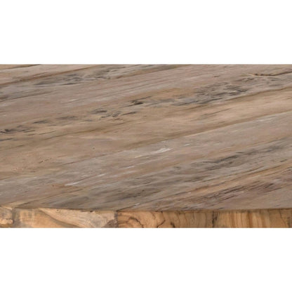 Padmas Plantation Emily Industrial Round Recycled Teak Wood Dining Table - 59", Natrual - EME13-59 - Padmas Plantation - $2020.00