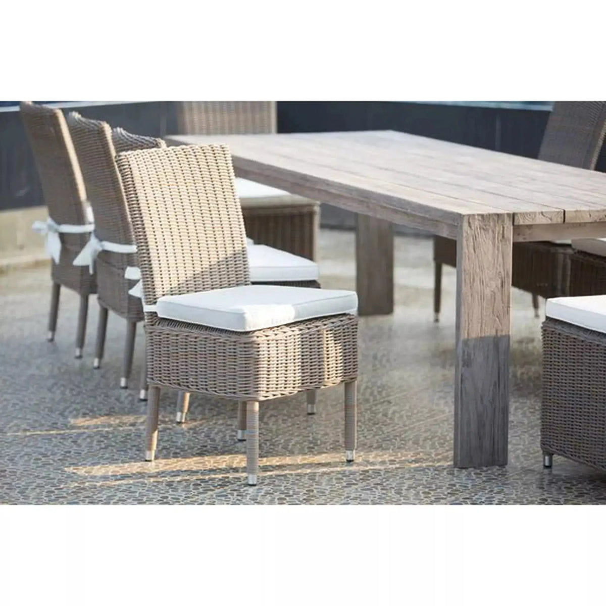 Padmas Plantation Ralph Reclaimed Teak Outdoor Dining Table - OL-RAL13-108 - Padmas Plantation - $2728.00