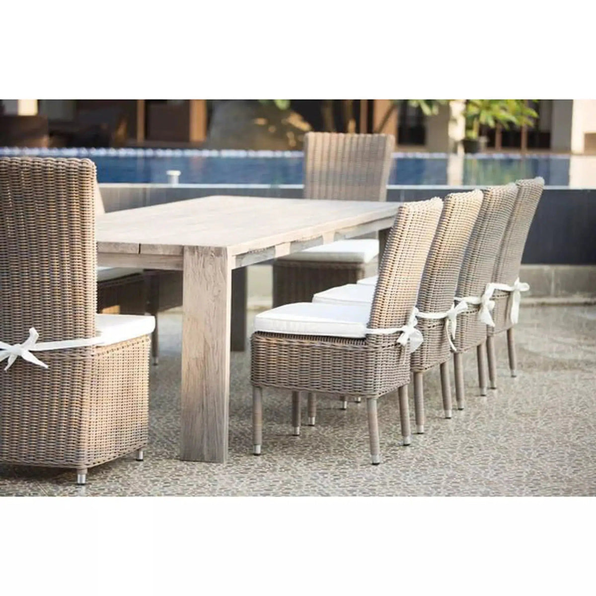 Padmas Plantation Ralph Reclaimed Teak Outdoor Dining Table - OL-RAL13-108 - Padmas Plantation - $2728.00