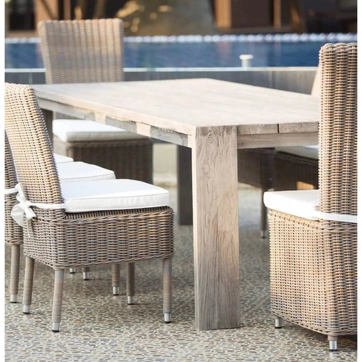 Padmas Plantation Ralph Reclaimed Teak Outdoor Dining Table - OL-RAL13-108 - Padmas Plantation - $2728.00