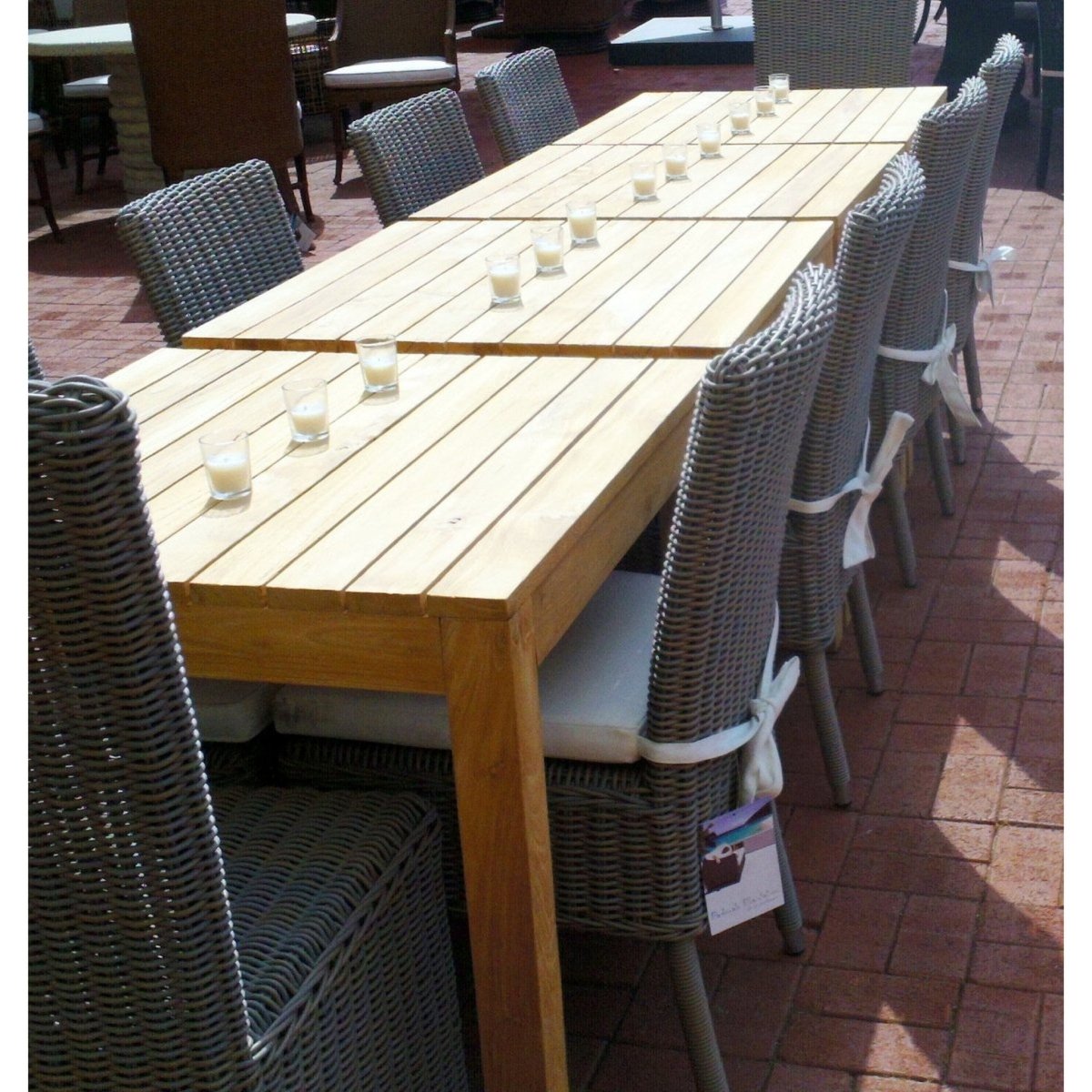 Padmas Plantation Rustic Teak Outdoor Dining Table - OL-RST13 - Padmas Plantation - $703.00