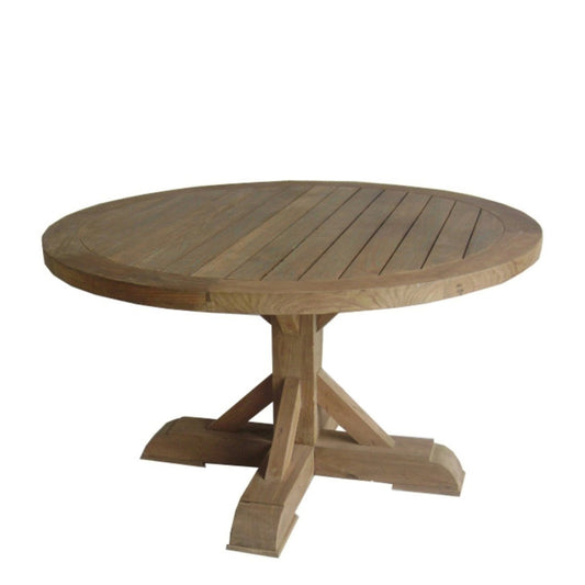Padmas Plantation Xena Reclaimed Outdoor Teak Round Dining Table - OL-XEN13-54 - Padmas Plantation - $1678.40