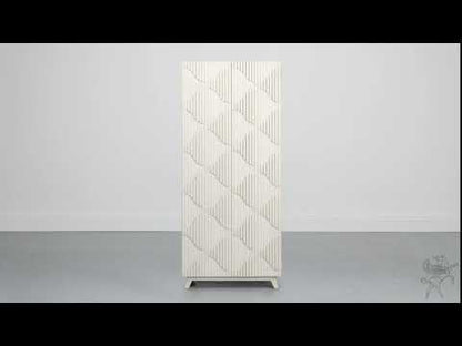 Sarreid - Lola Cupboard  Antique White - White - Transitional