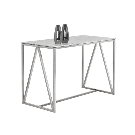 Sunpan Abel Counter Table - Stainless Steel - 103772 - Sunpan - $1598.00