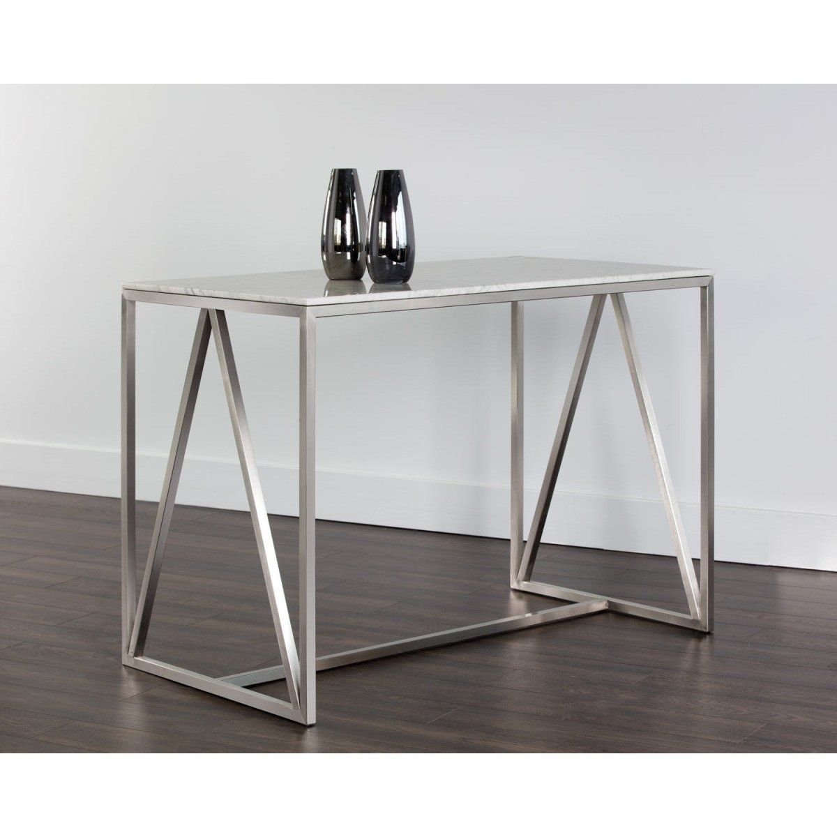 Sunpan Abel Counter Table - Stainless Steel - 103772 - Sunpan - $1598.00