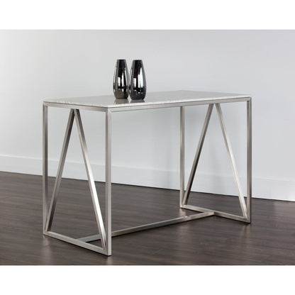 Sunpan Abel Counter Table - Stainless Steel - 103772 - Sunpan - $1598.00
