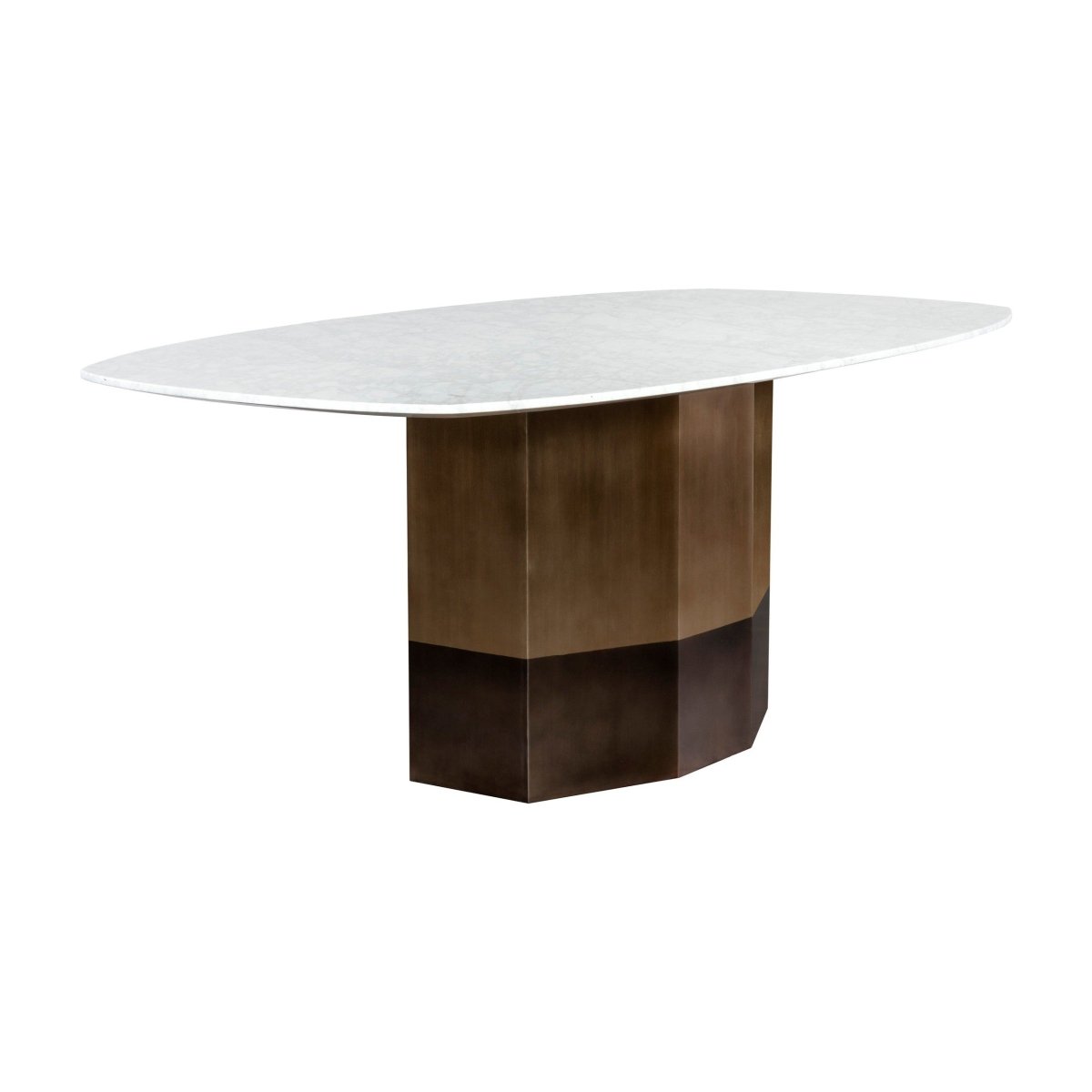 Sunpan Ainsley Modern Rectangle Dining Table, 78" Marble, White, Seats 6 - 108041 - Sunpan - $4598.00