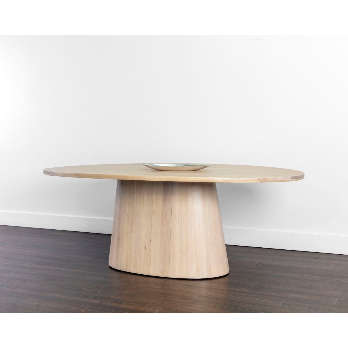 Sunpan Althea Oval Contemporary Dining Table, Light Oak, 84", Seats 6 - 109615 - Sunpan - $4398.00