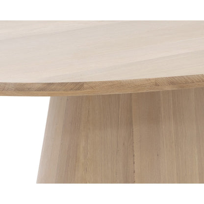 Sunpan Althea Oval Contemporary Dining Table, Light Oak, 84", Seats 6 - 109615 - Sunpan - $4398.00