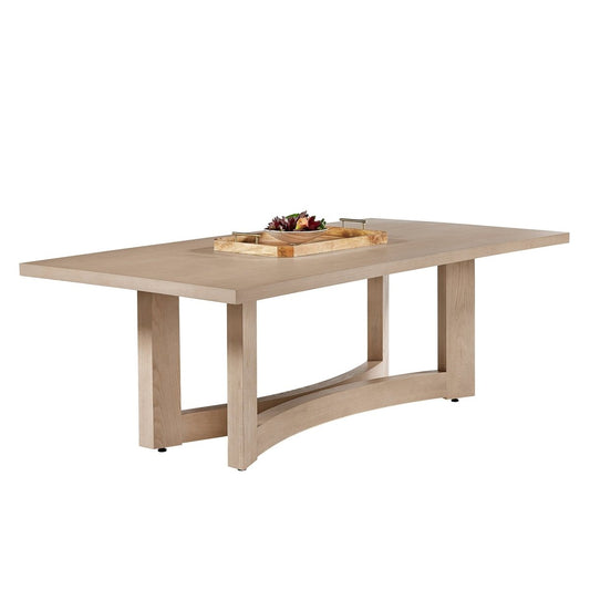 Sunpan Arezza Mid-Century Modern Rectangle Dining Table 90" Natural, Oak, Seats 8 - 108808 - Sunpan - $3398.00