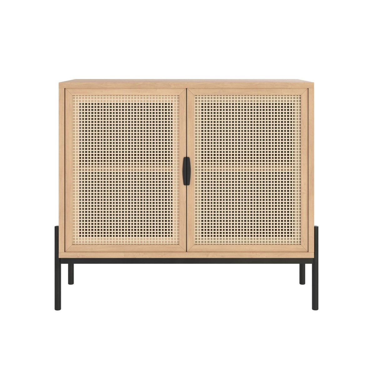 Sunpan Avida Sideboard - Small - Black - Rustic Oak/Natural - 110947 - Sunpan - $1598.00