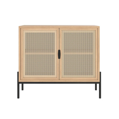 Sunpan Avida Sideboard - Small - Black - Rustic Oak/Natural - 110947 - Sunpan - $1598.00