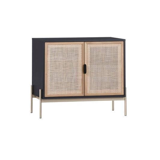 Sunpan Avida Sideboard - Small - Gold - Black/Natural - 106836 - Sunpan - $1598.00