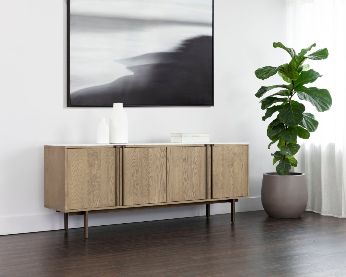 Sunpan Briar Sideboard - Weathered Oak - 107442 - Sunpan - $4198.00