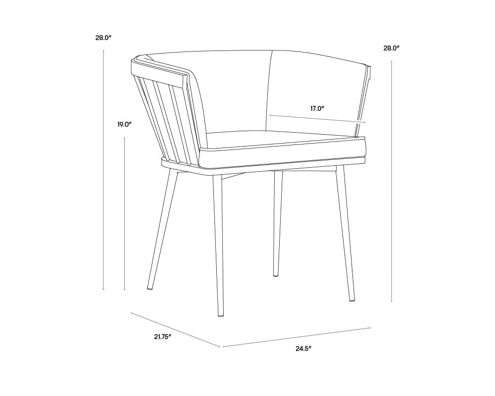 Sunpan Caily Dining Armchair - 106415 - Sunpan - $858.00